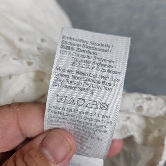 Madewell Women’s Lighthouse Rosalie Tie-strap Geo Eyelet Tank Top Sz XS - Picture 5 of 8